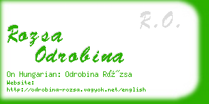 rozsa odrobina business card
